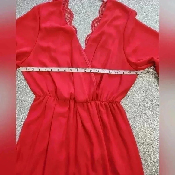 CURVY SENSE SUBRINA OPEN BACK  SHEER DRESS SIZE 1X - Picture 4 of 8